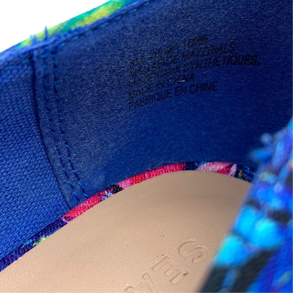 Vintage Floral Peep Toe Espadrille Wedge Sandals - Picture 8 of 8